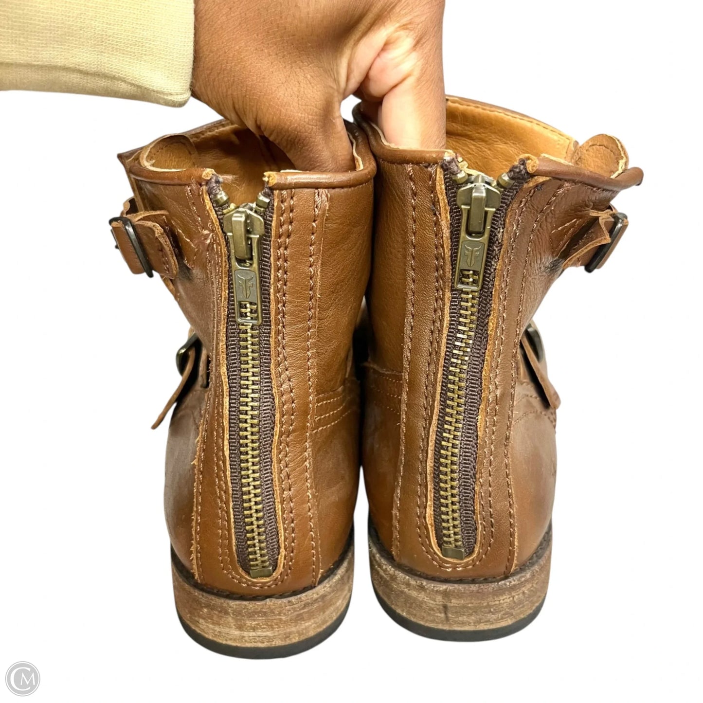 Boots Designer By Frye In Brown, Size: 8.5