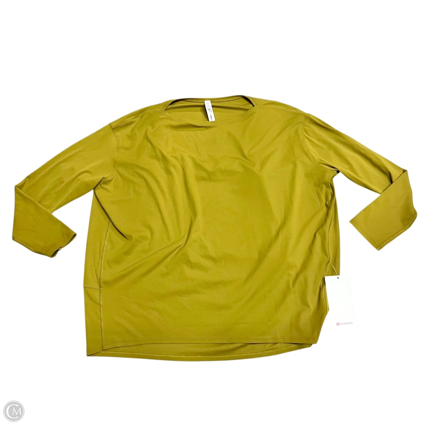 Athletic Top Long Sleeve Crewneck By Lululemon In Green, Size: M