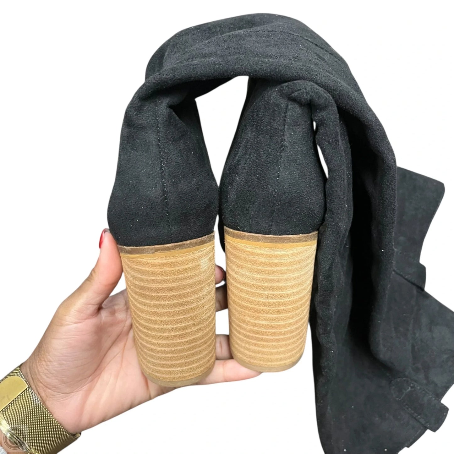 Boots Knee Heels By Oasis Society In Black, Size: 7.5