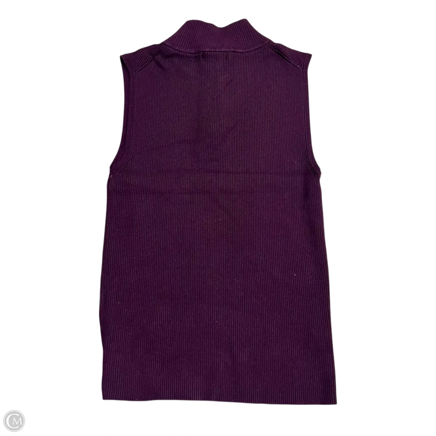 Sweater Short Sleeve By Calvin Klein In Purple, Size: M