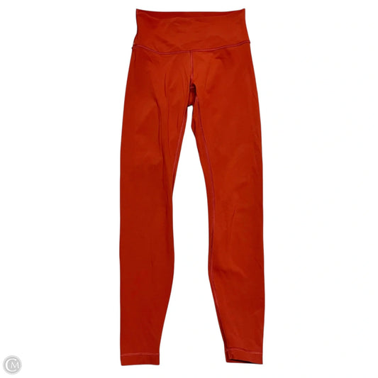 Athletic Leggings By Lululemon In Orange, Size: S