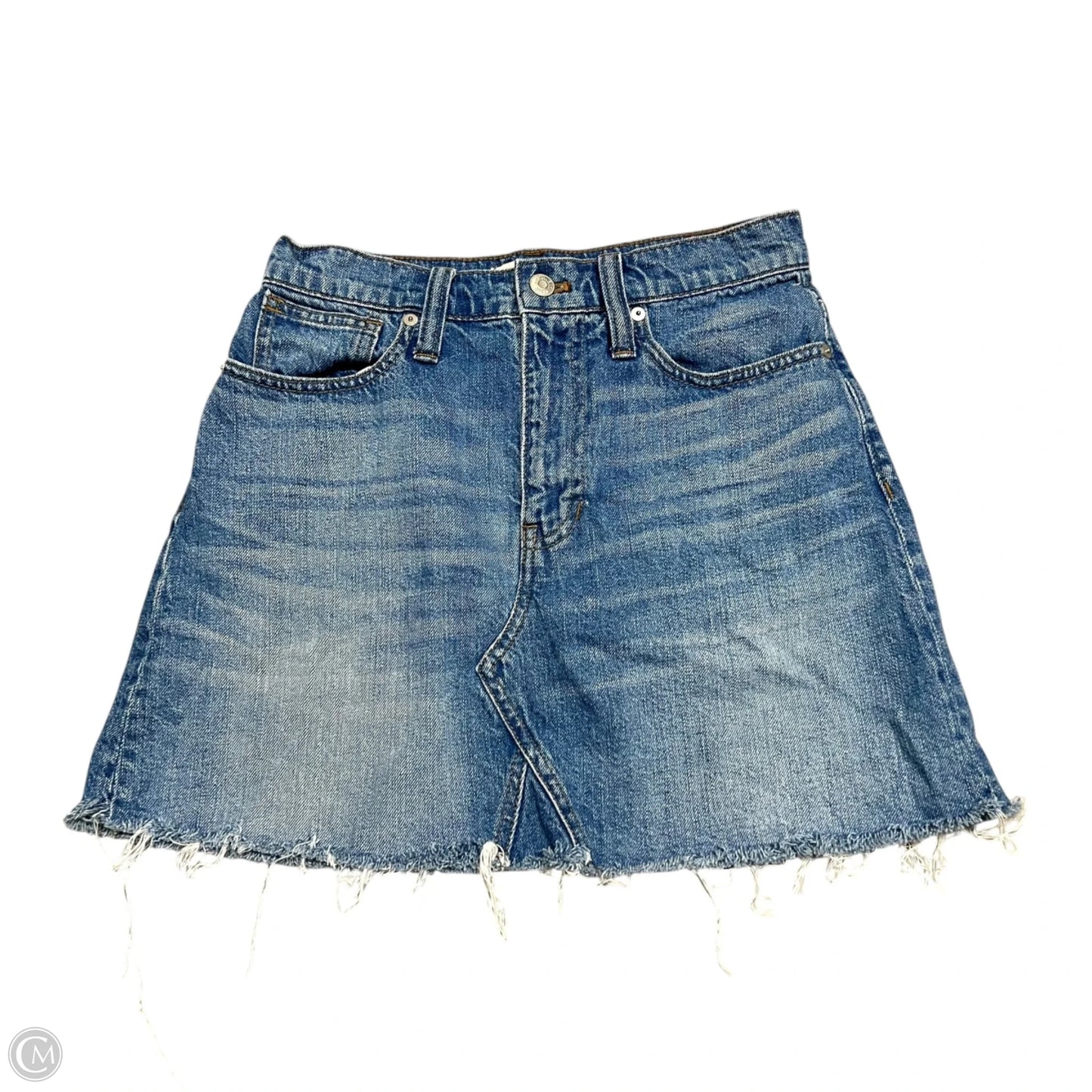 Skirt Mini & Short By Madewell In Blue Denim, Size: 2