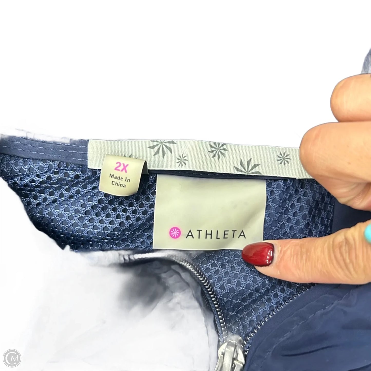 Jacket Windbreaker By Athleta In Blue, Size: 2x