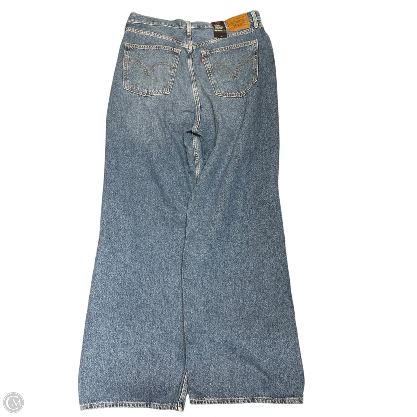 Jeans Wide Leg By Levis In Blue Denim, Size: 12