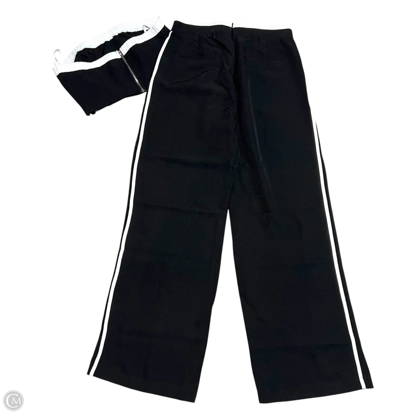 Pants Set 2pc By Julia In Black & White, Size: L