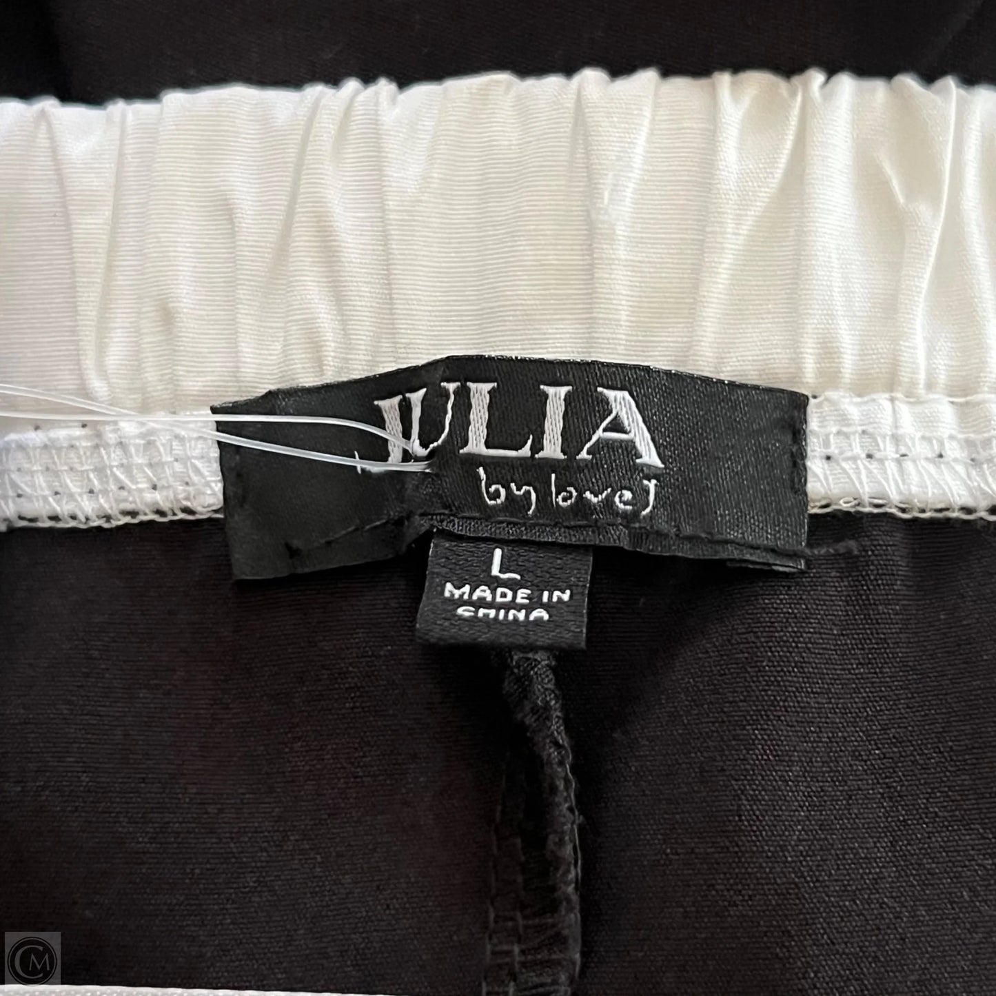 Pants Set 2pc By Julia In Black & White, Size: L