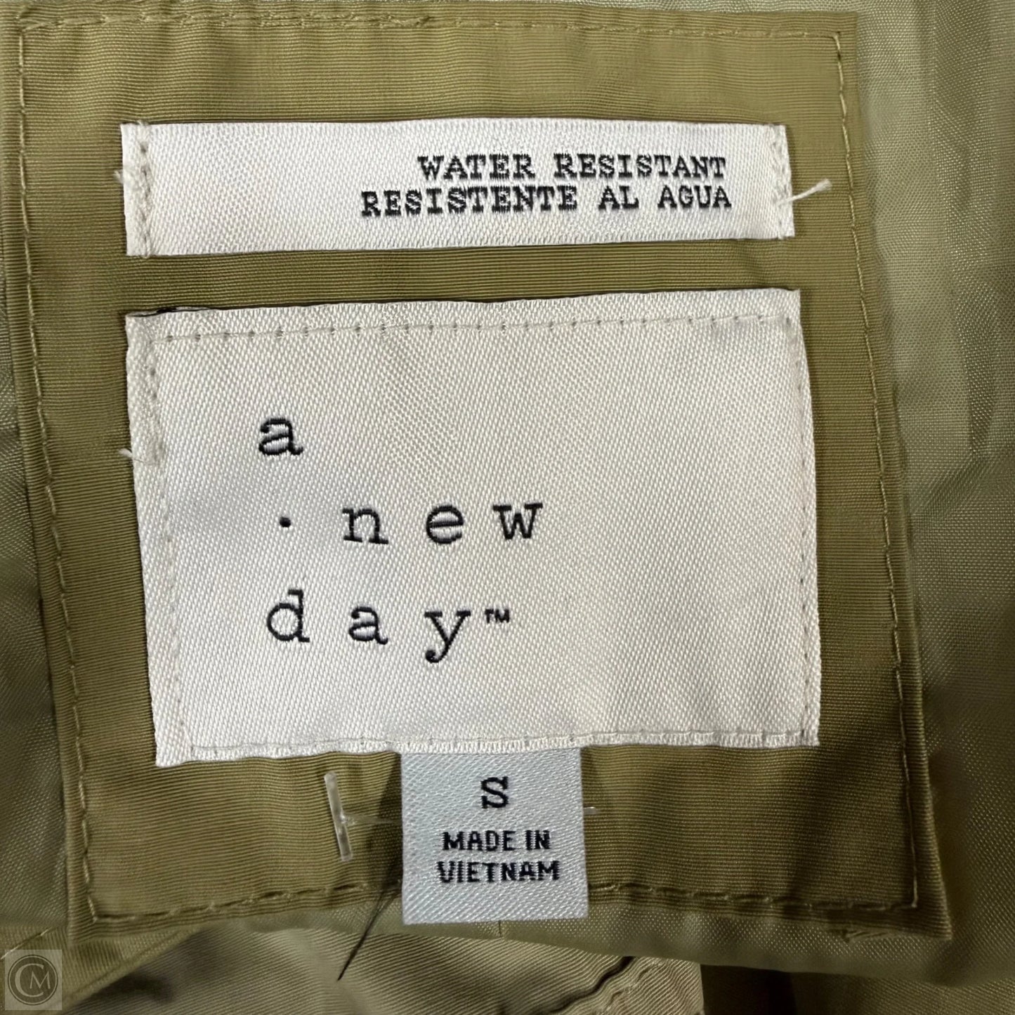 Coat Raincoat By A New Day In Green, Size: S