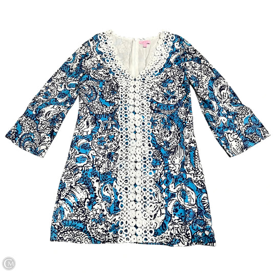 Dress Designer By Lilly Pulitzer In Blue & White, Size: M