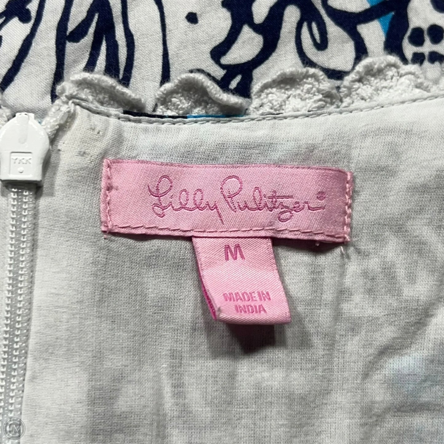 Dress Designer By Lilly Pulitzer In Blue & White, Size: M