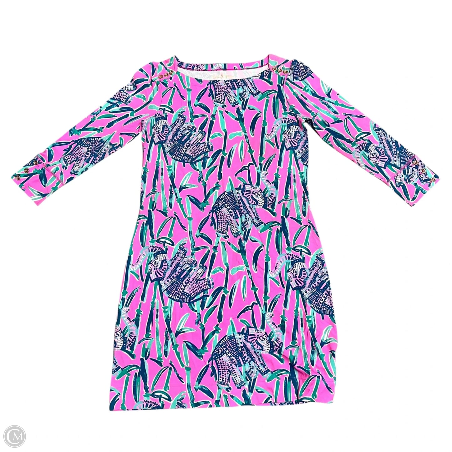 Dress Designer By Lilly Pulitzer In Green & Pink, Size: Xs