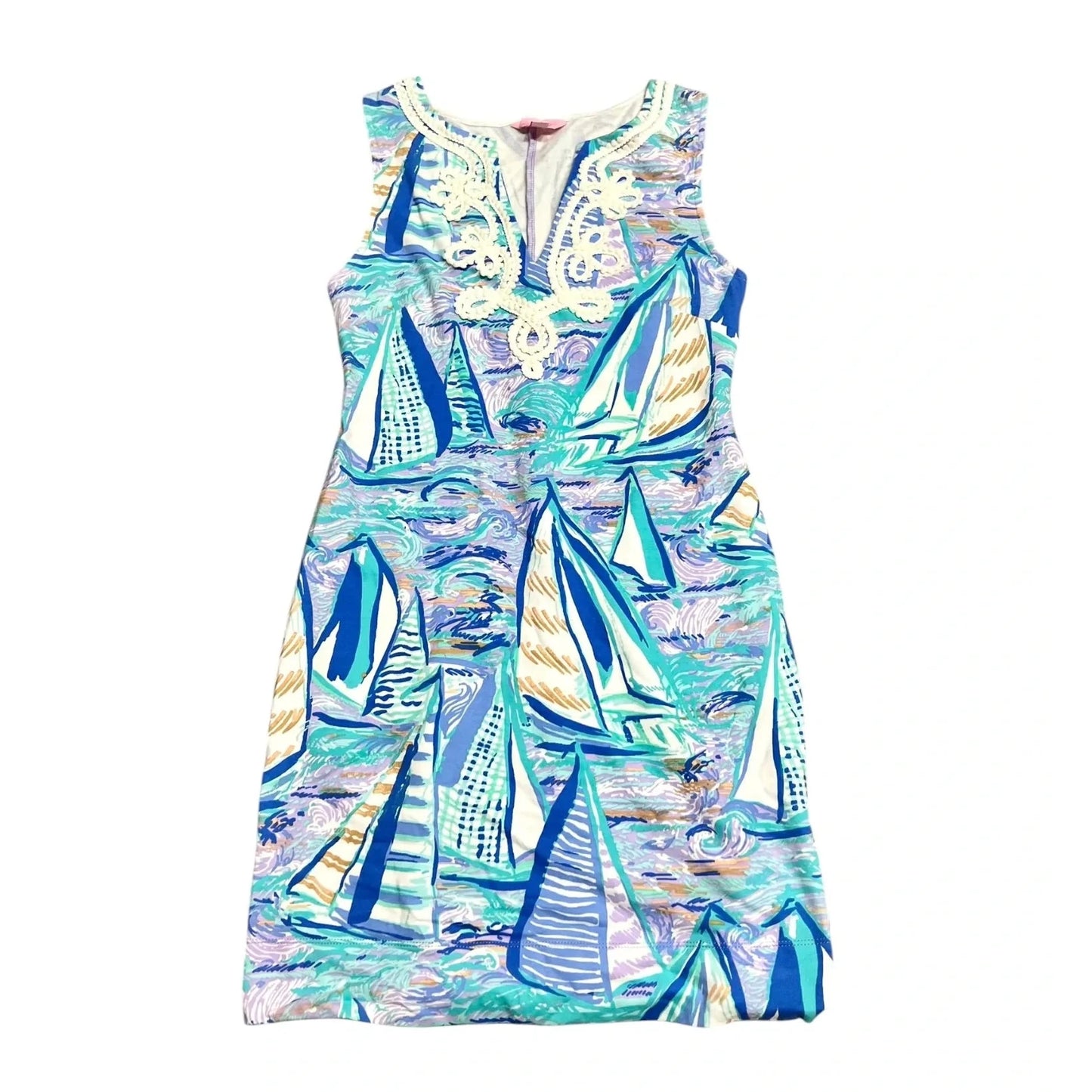 Dress Designer By Lilly Pulitzer In Blue & White, Size: Xxs