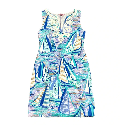 Dress Designer By Lilly Pulitzer In Blue & White, Size: Xxs