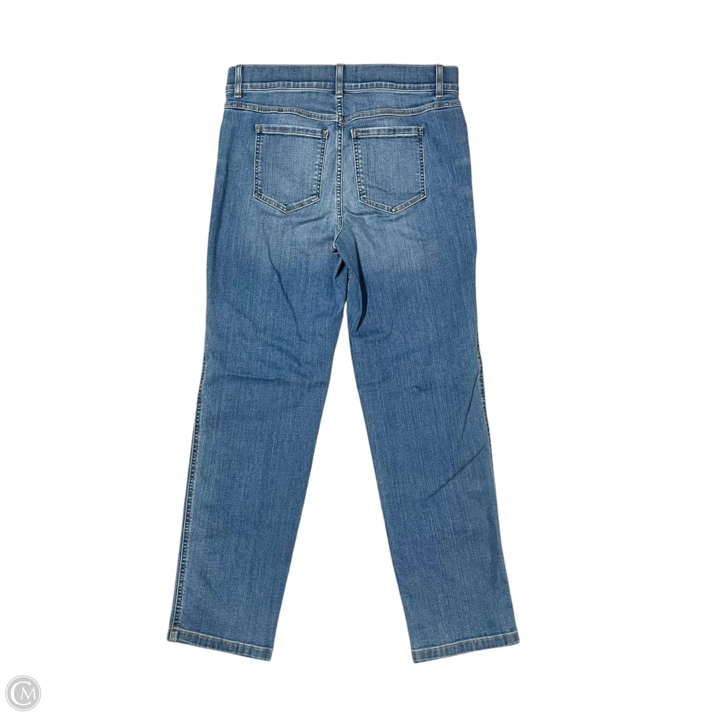 Jeans Straight By Spanx In Blue Denim, Size: Xl