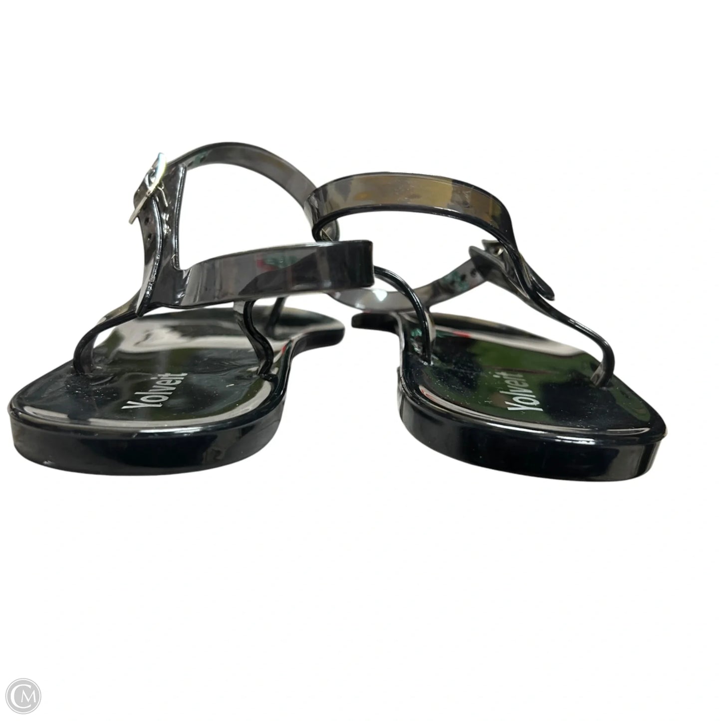 Sandals Flats By Yolveit In Black, Size: 10.5