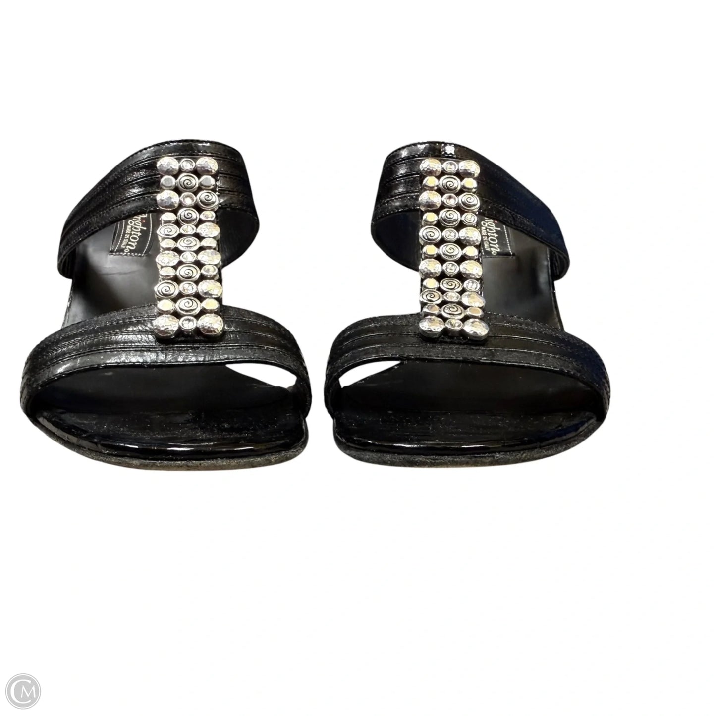 Shoes Heels Block By Brighton In Black & Silver, Size: 8.5