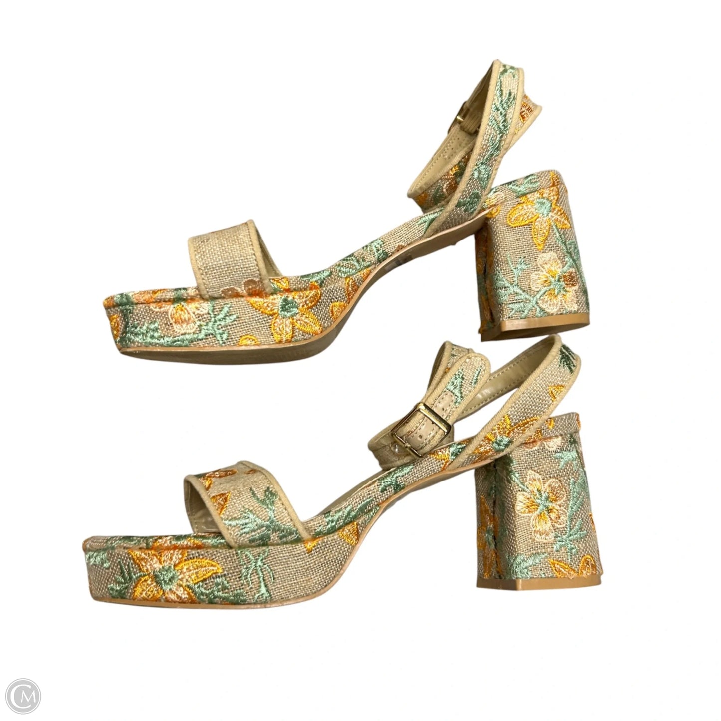 Shoes Heels Block By Lulus In Tan, Size: 9