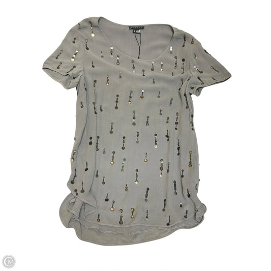 Top Short Sleeve By Theory In Grey, Size: S