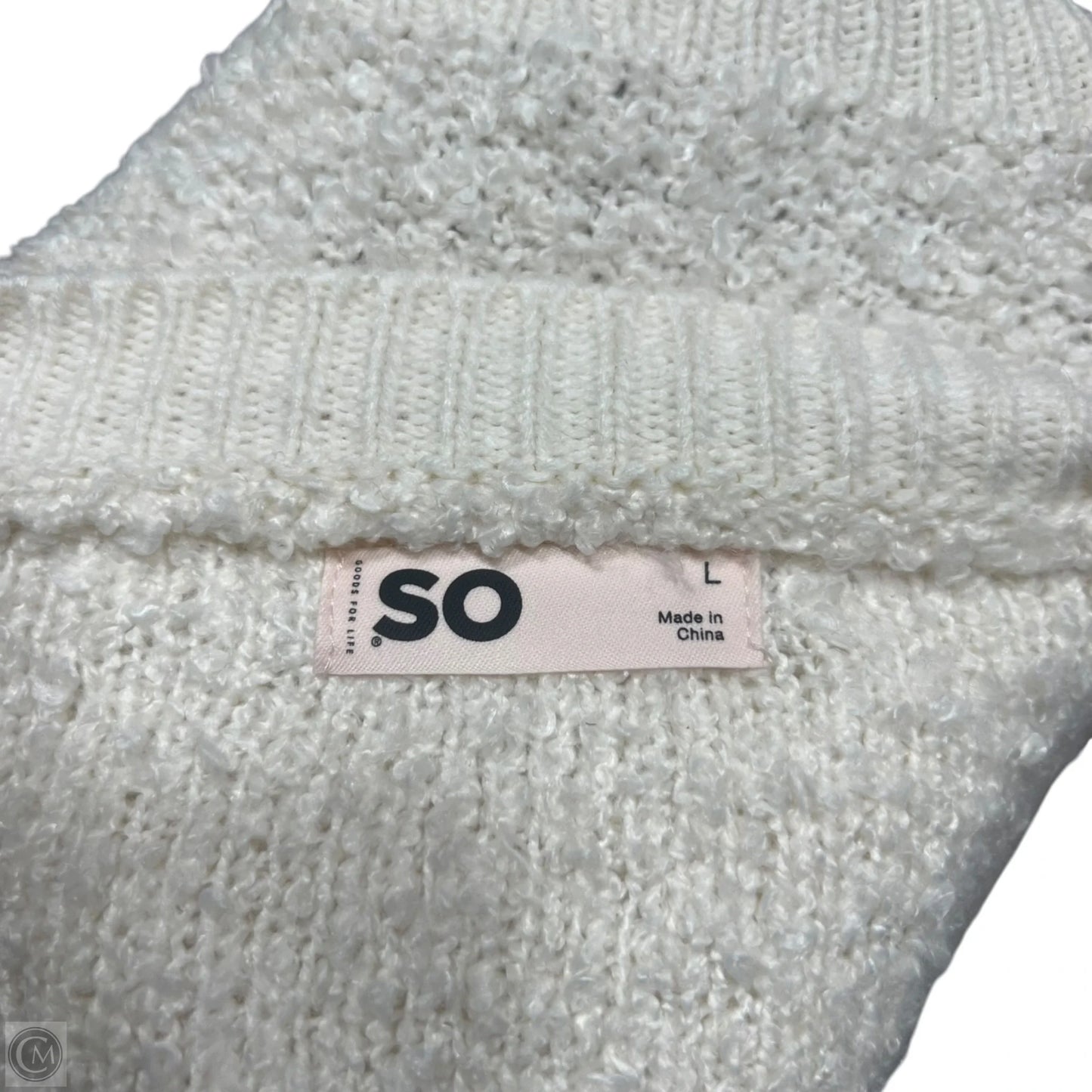 Sweater By So In Cream, Size: L
