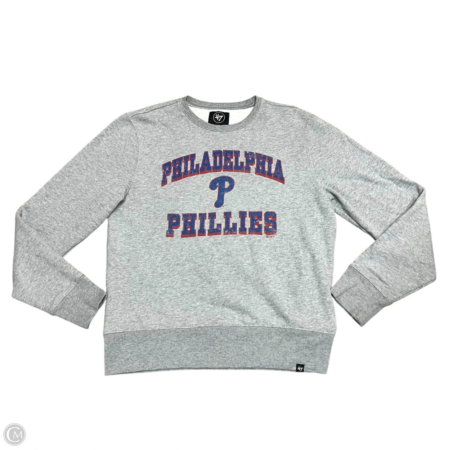 Athletic Sweatshirt Collar By 47 In Grey, Size: M