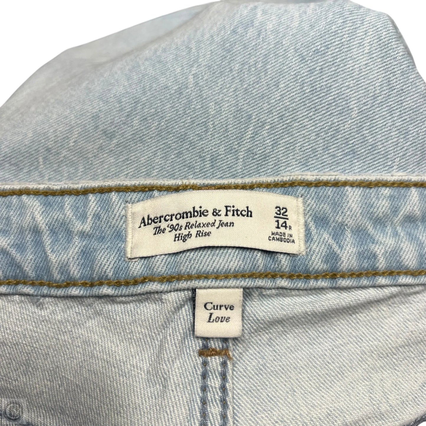 Jeans Straight By Abercrombie And Fitch In Blue Denim, Size: 14