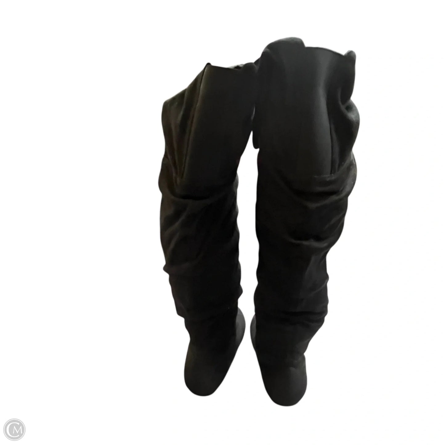 Boots Mid-calf Flats In Black, Size: 9