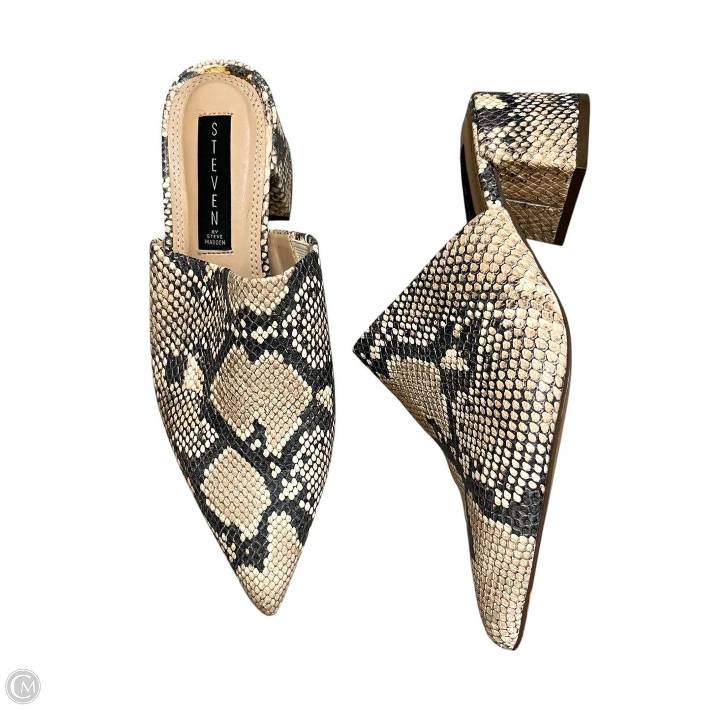 Shoes Heels Block By Steven By Steve Madden In Snakeskin Print, Size: 8