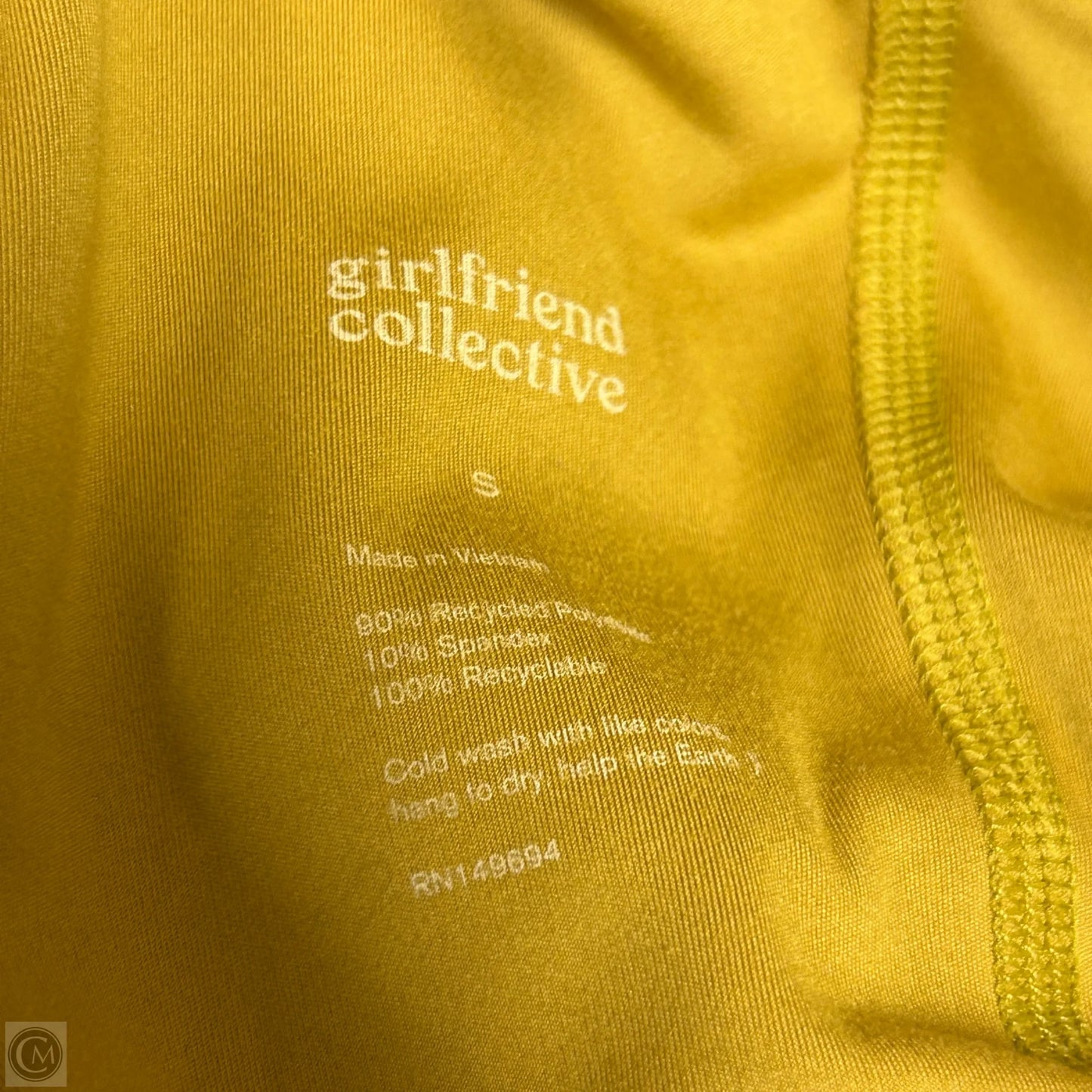 Athletic Dress By Girlfriend Collective In Yellow, Size: S