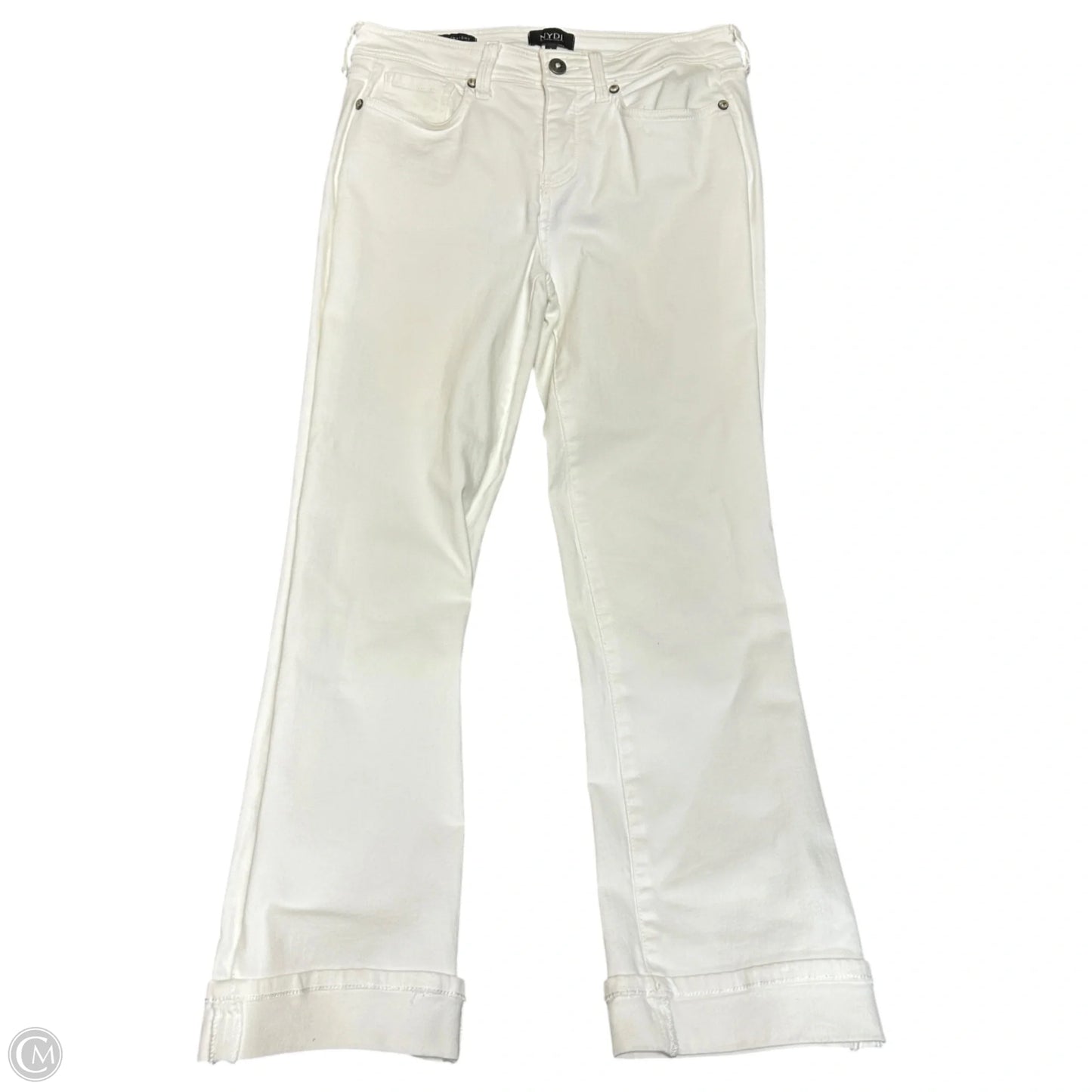 Jeans Straight By Not Your Daughters Jeans In White Denim, Size: 4