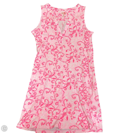 Dress Designer By Lilly Pulitzer In Pink & White, Size: S