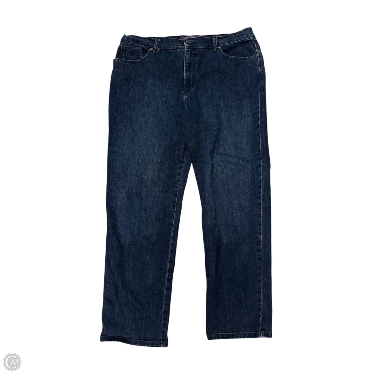 Jeans Straight By Gloria Vanderbilt In Blue Denim, Size: 16