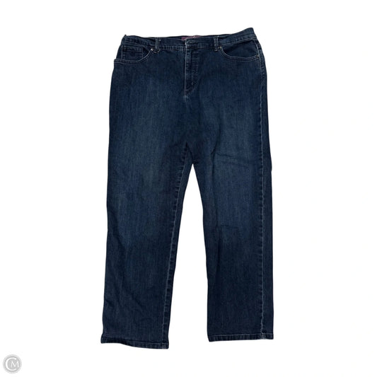 Jeans Straight By Gloria Vanderbilt In Blue Denim, Size: 16