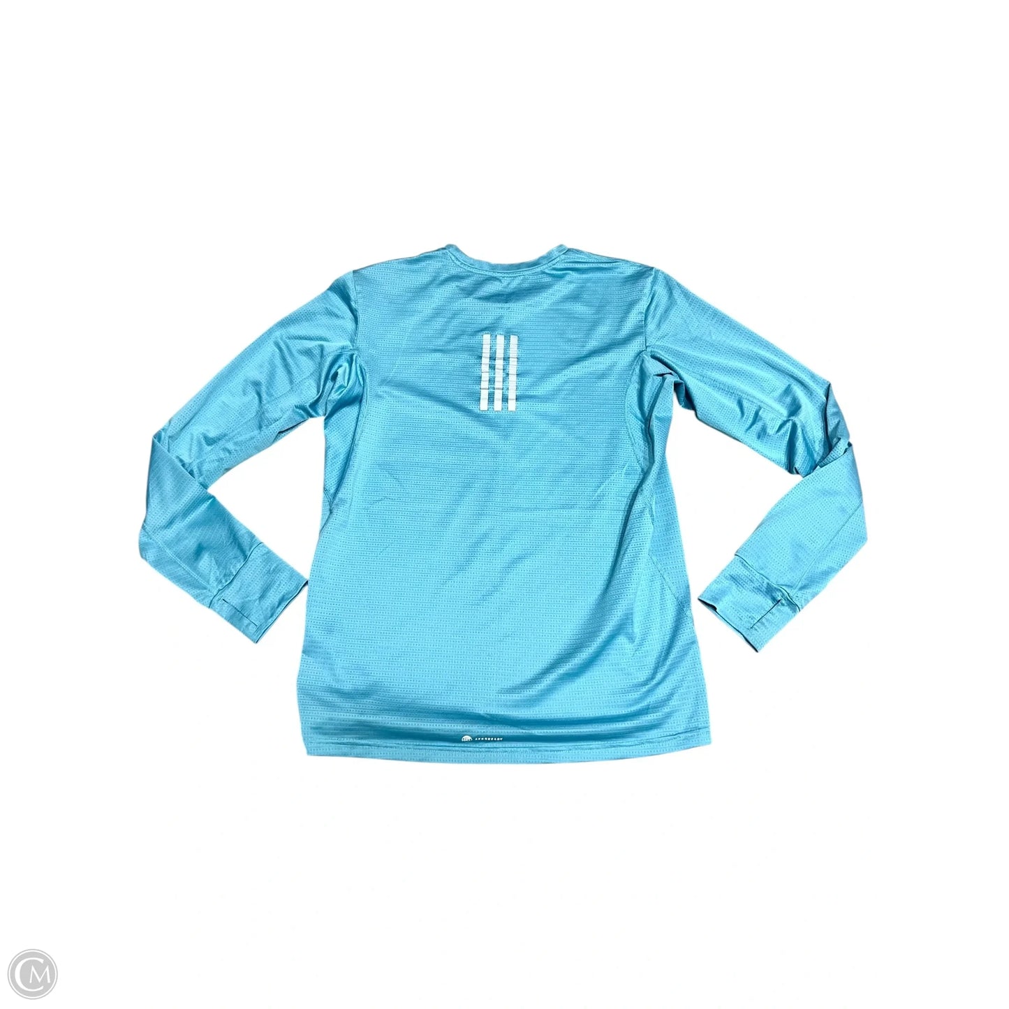 Athletic Top Long Sleeve Collar By Adidas In Blue, Size: S