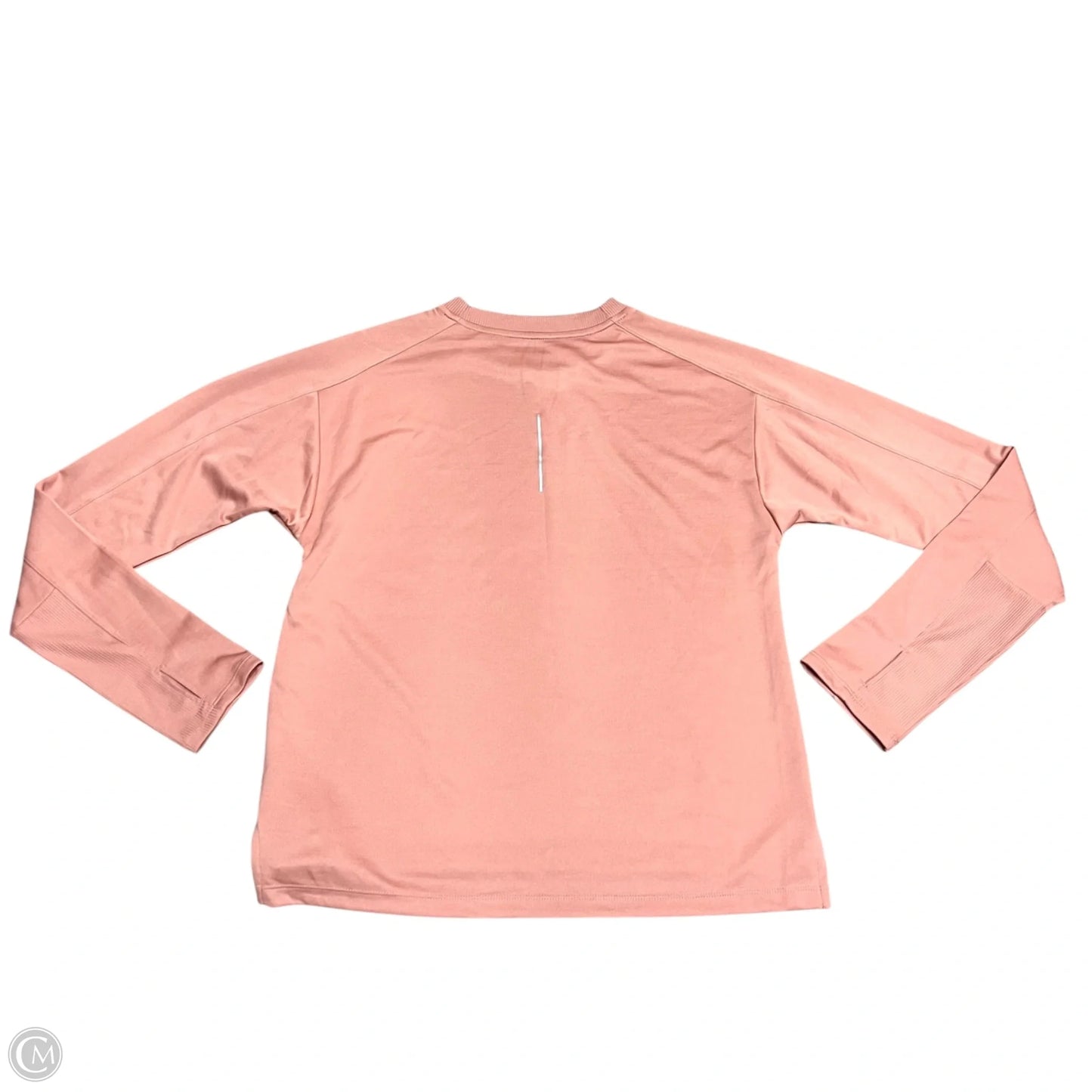 Athletic Top Long Sleeve Collar By Nike In Pink, Size: M