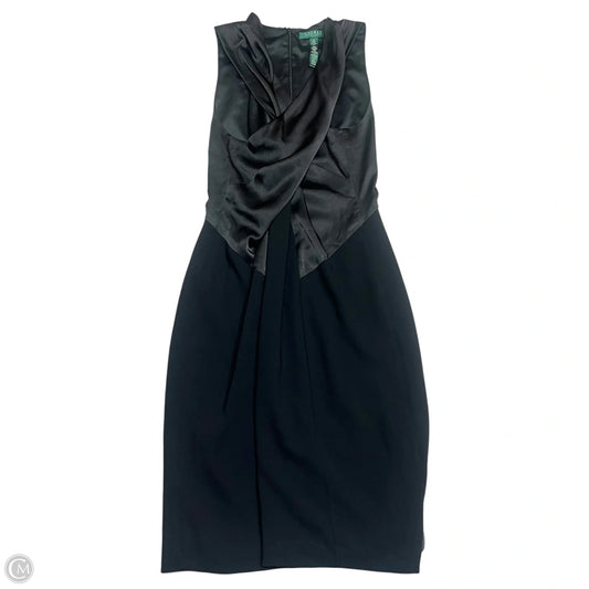 Dress Party Midi By Lauren By Ralph Lauren In Black, Size: L