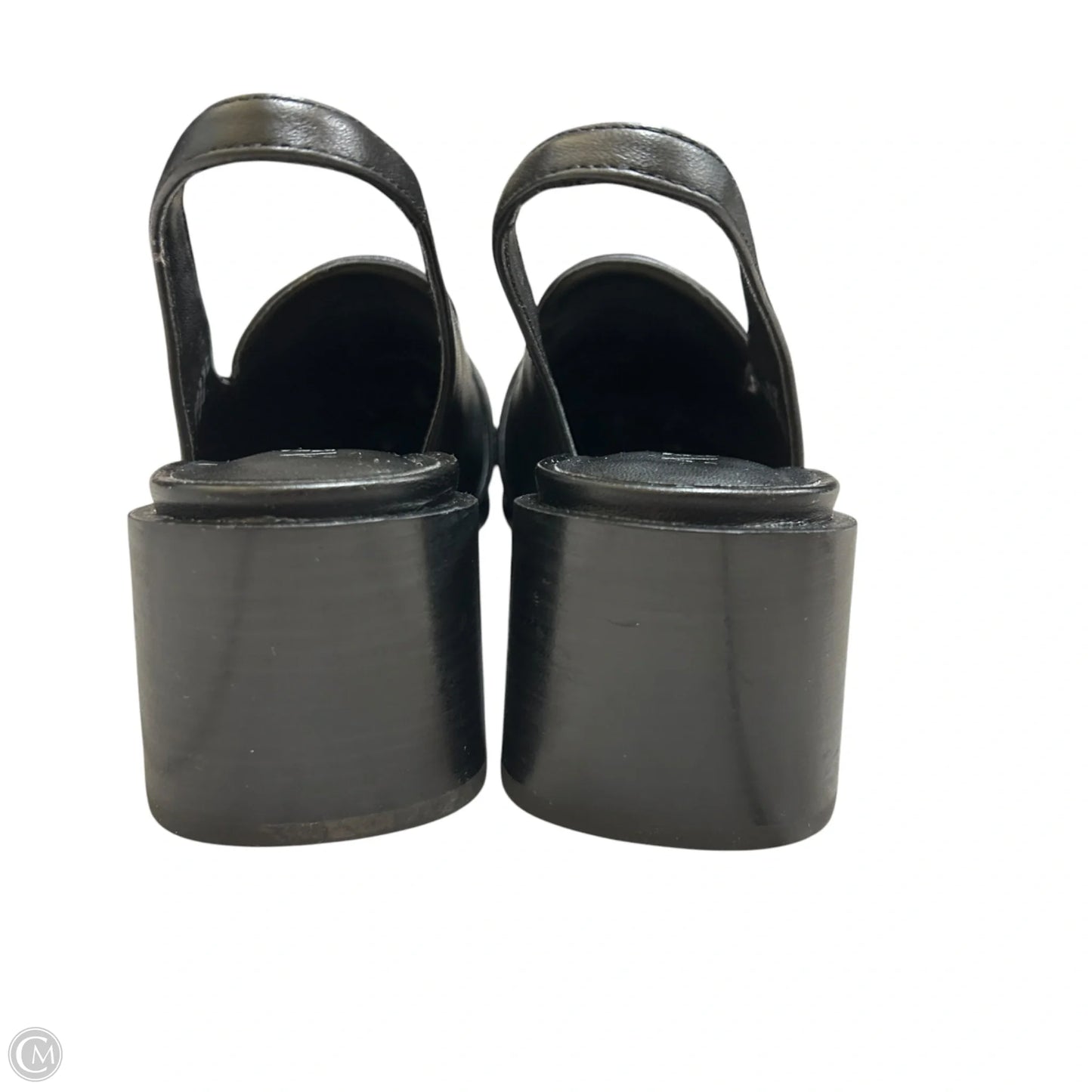 Shoes Heels Block By Aerosoles In Black & Gold, Size: 5.5