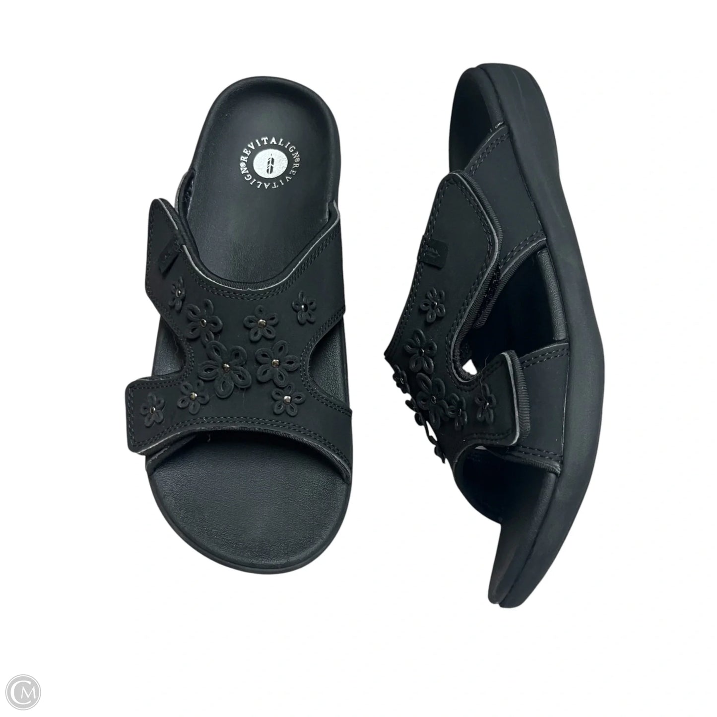 Sandals Flats By revitalign In Black, Size: 9