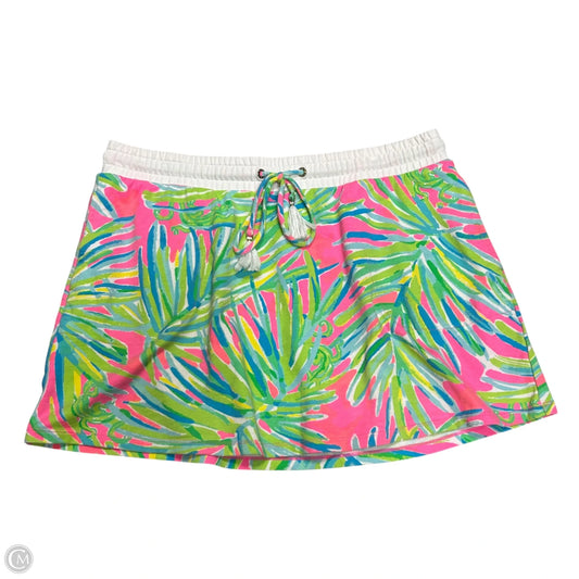 Skirt Designer By Lilly Pulitzer In Green & Pink, Size: 12