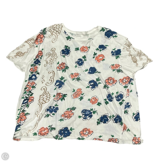 Top Short Sleeve By We The Free In Floral Print, Size: S