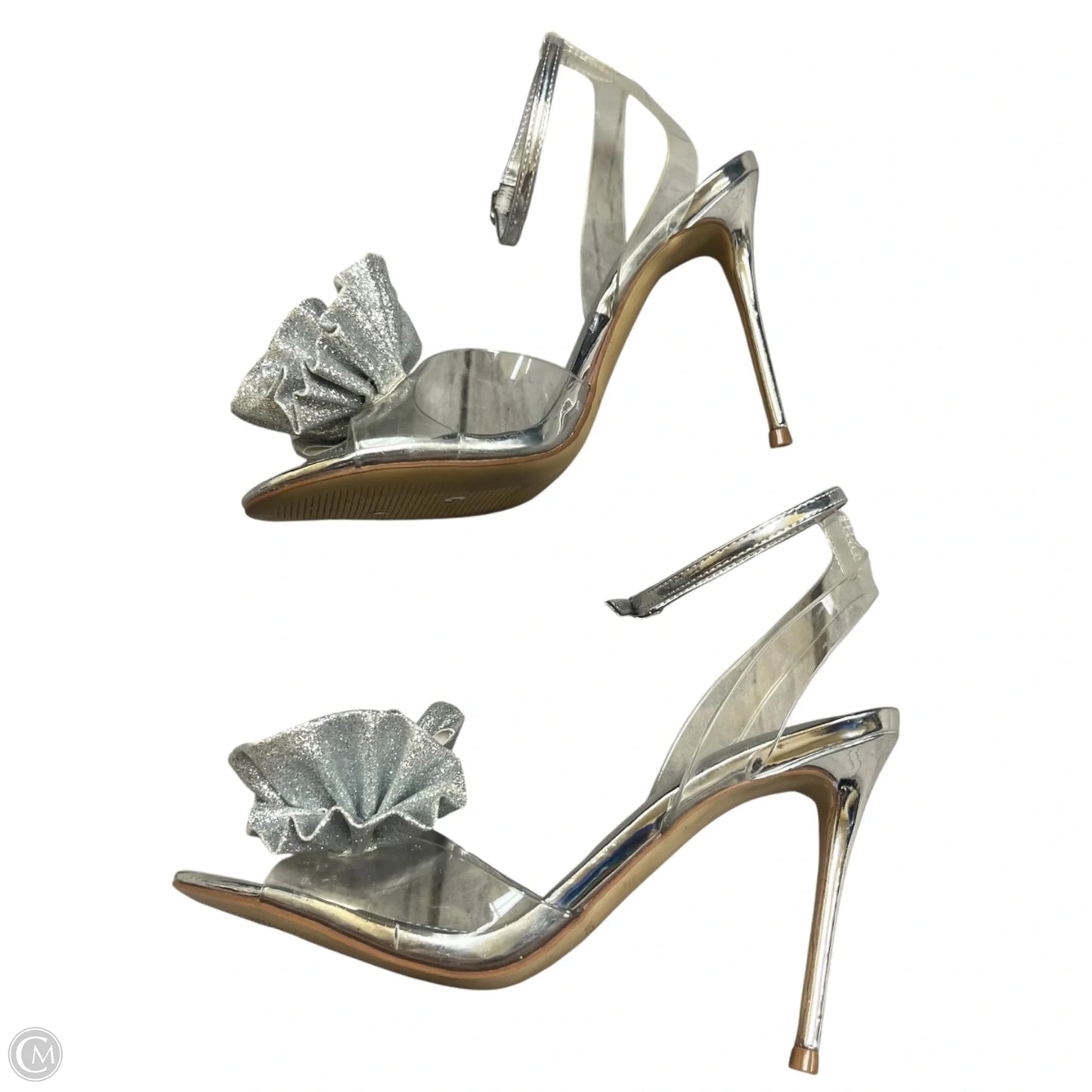 Shoes Heels Stiletto By Marc Fisher In Silver, Size: 6.5