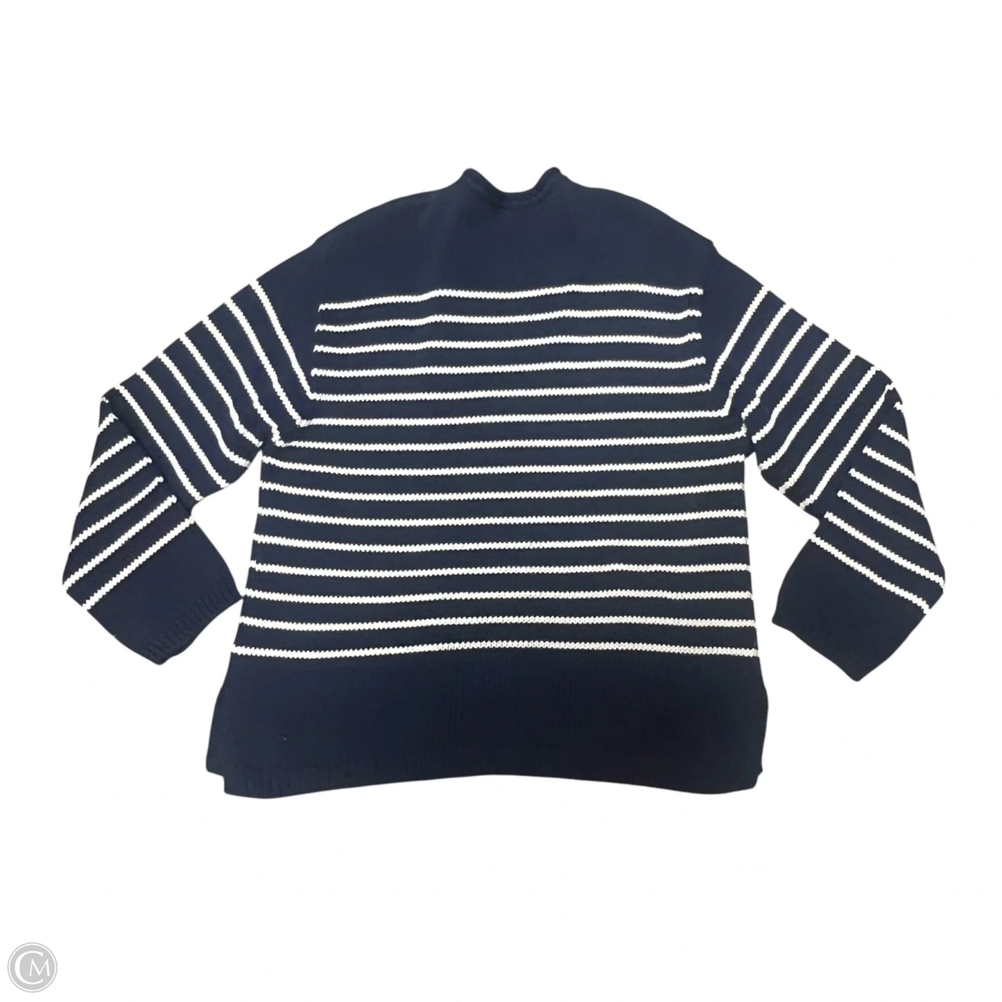 Sweater By J. Crew In Blue & White, Size: Xl
