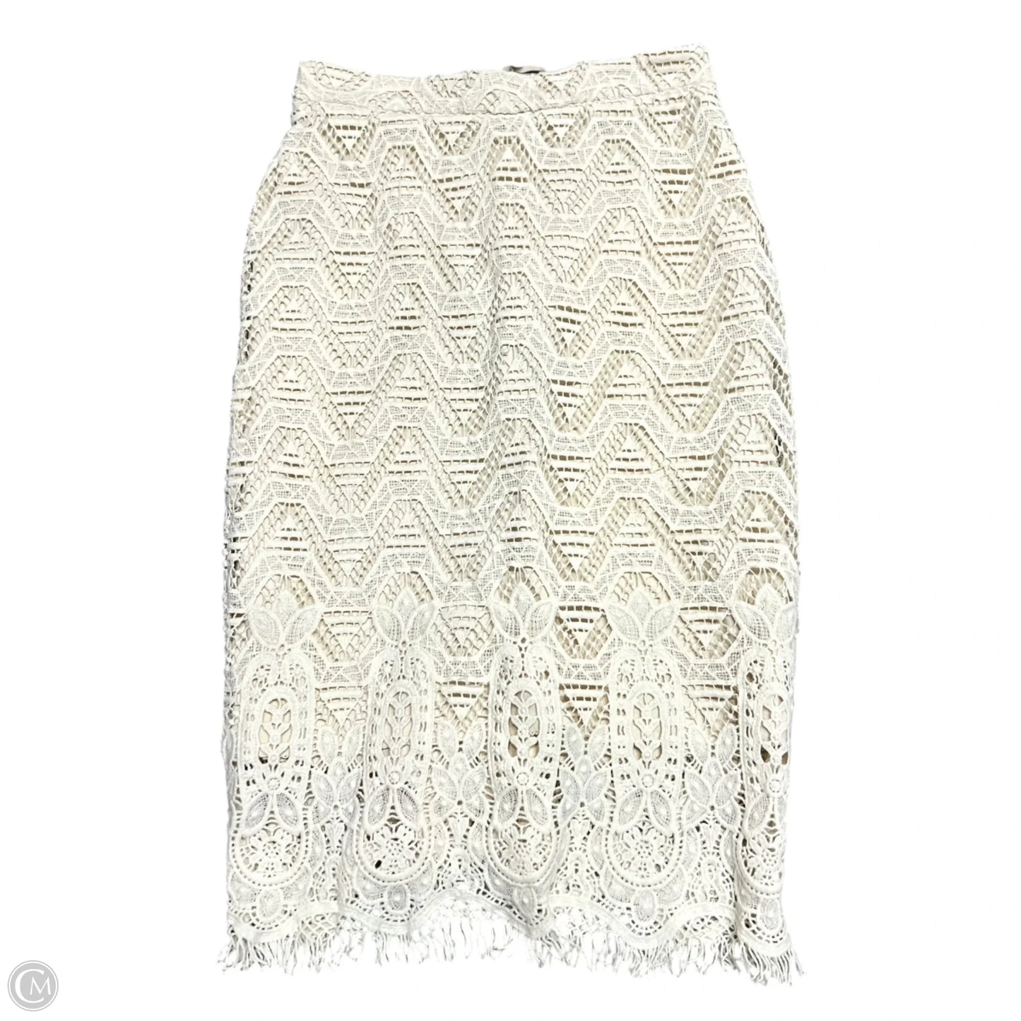 Skirt Midi By Maeve In Cream, Size: 2