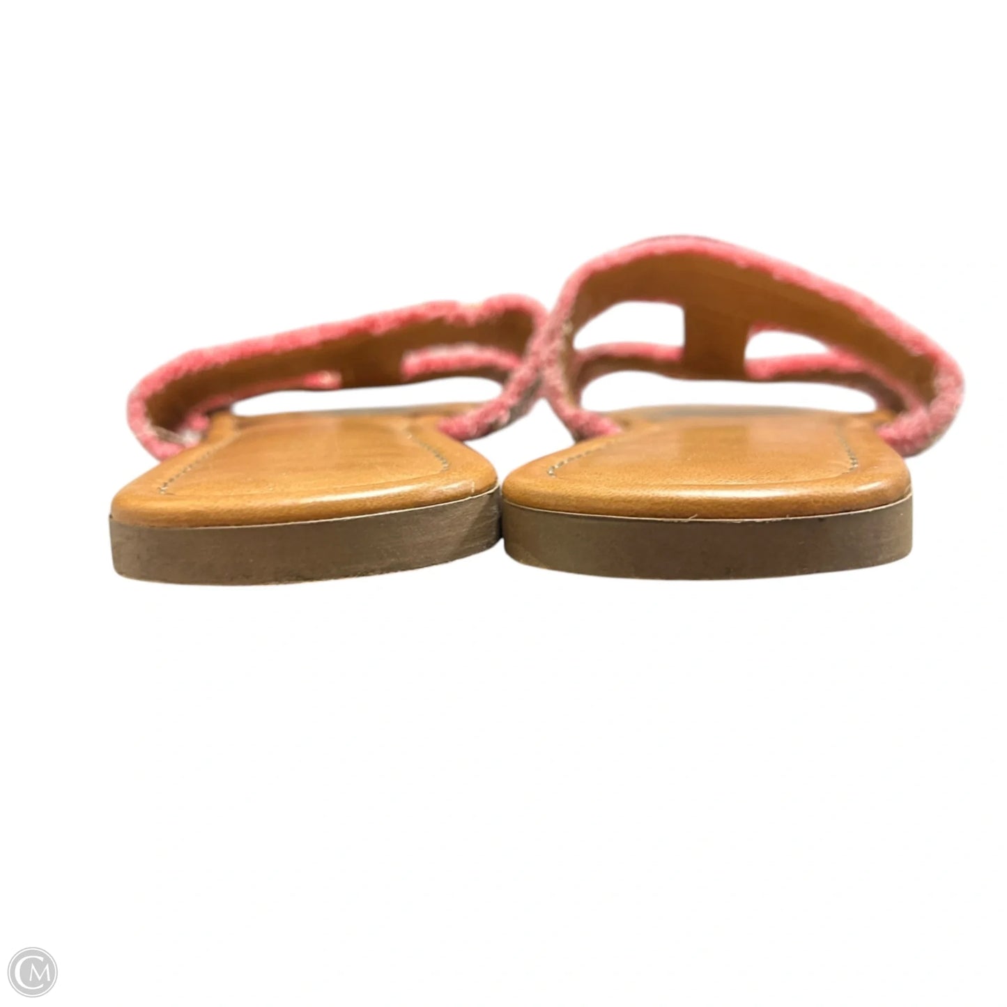 Sandals Flats In Brown & Pink, Size: 11