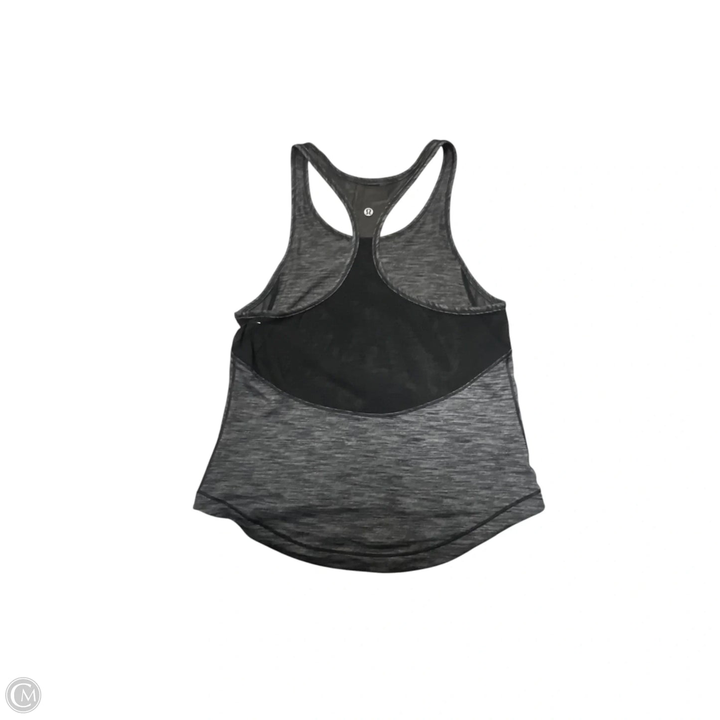 Athletic Tank Top By Lululemon In Black & Grey, Size: S