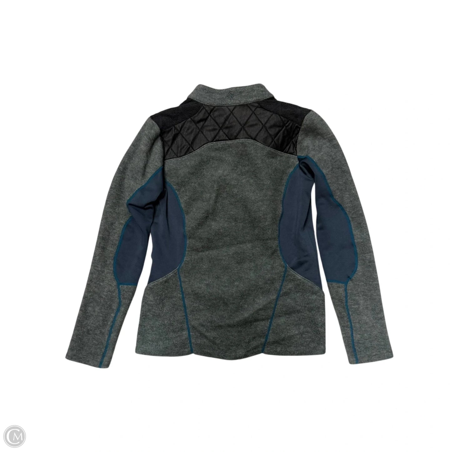 Athletic Top Long Sleeve Collar By Columbia In Grey, Size: M