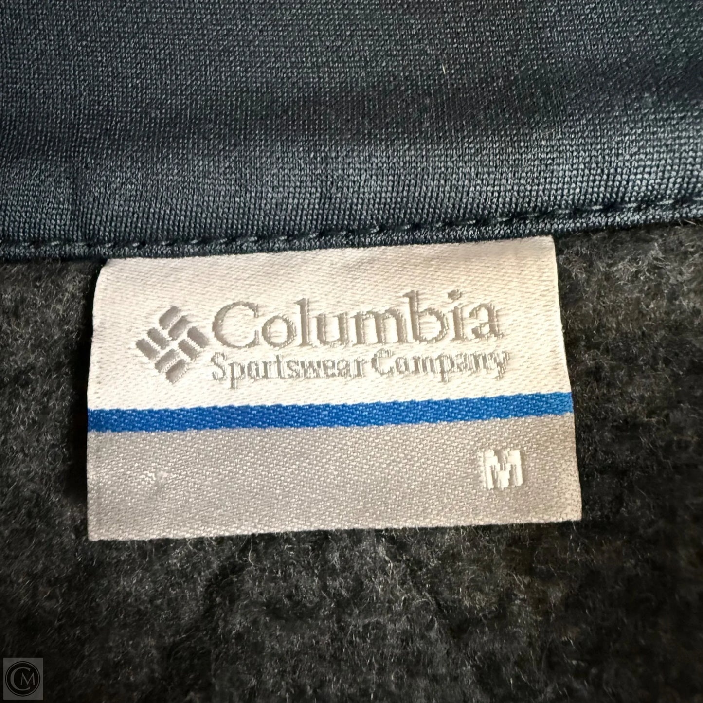 Athletic Top Long Sleeve Collar By Columbia In Grey, Size: M