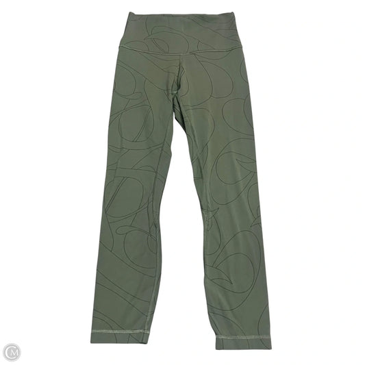 Athletic Leggings By Lululemon In Green, Size: 4