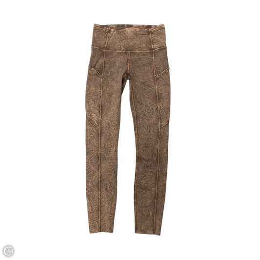 Athletic Leggings By Lululemon In Brown, Size: 4