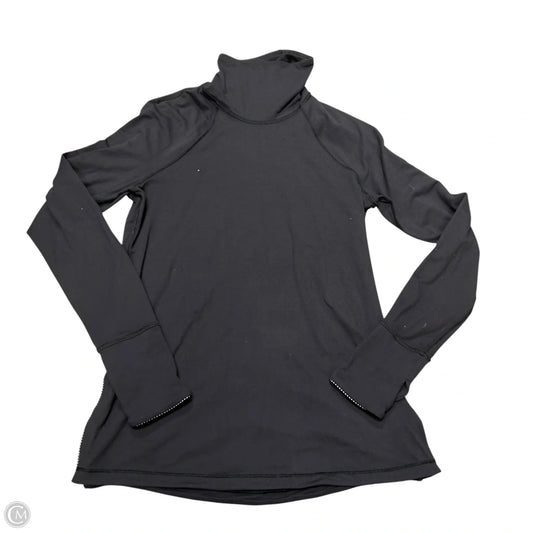 Athletic Top Long Sleeve Collar By Lululemon In Black, Size: S