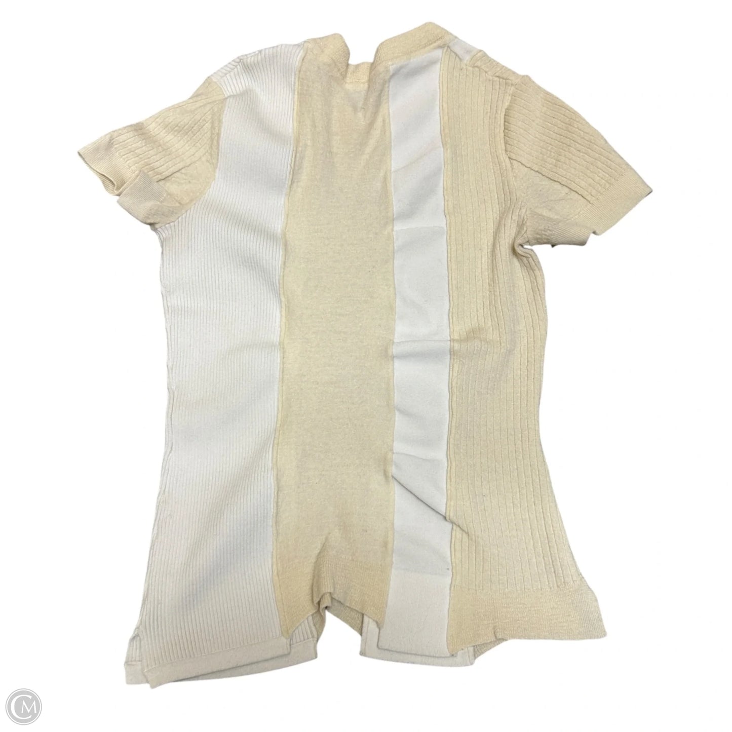 Top Short Sleeve Luxury Designer By Alexander Wang In Cream & White, Size: Xs