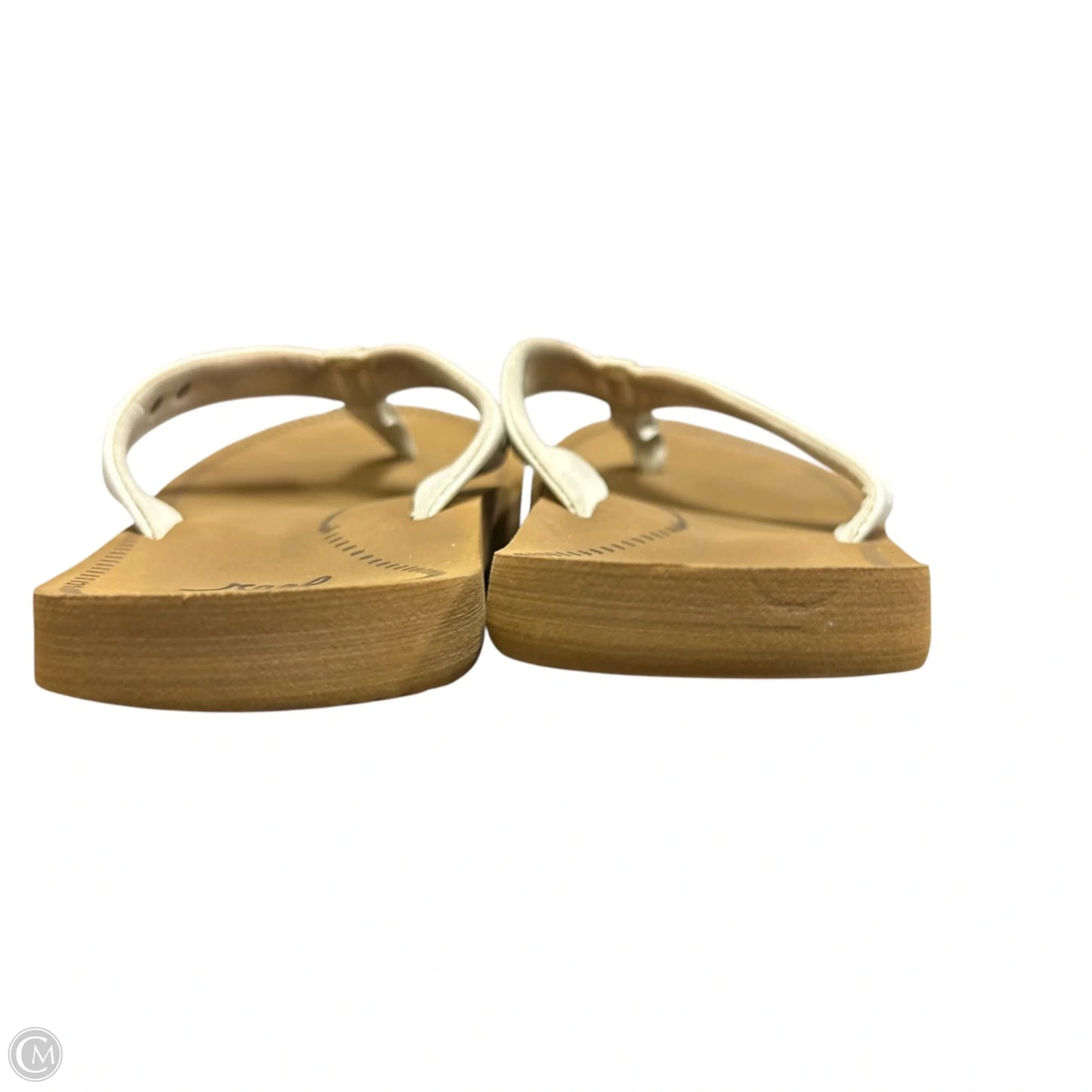 Sandals Flip Flops By Reef In Brown & White, Size: 9